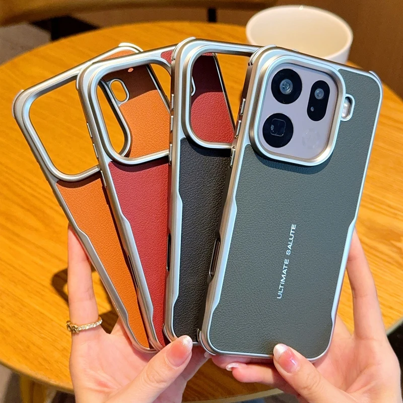 Para OPPO Find X9 Pro funda de cuero PU magnética de carga inalámbrica funda protectora trasera para Find X9 X8 Pro X8 Ultra X8S Shell - imagen 2