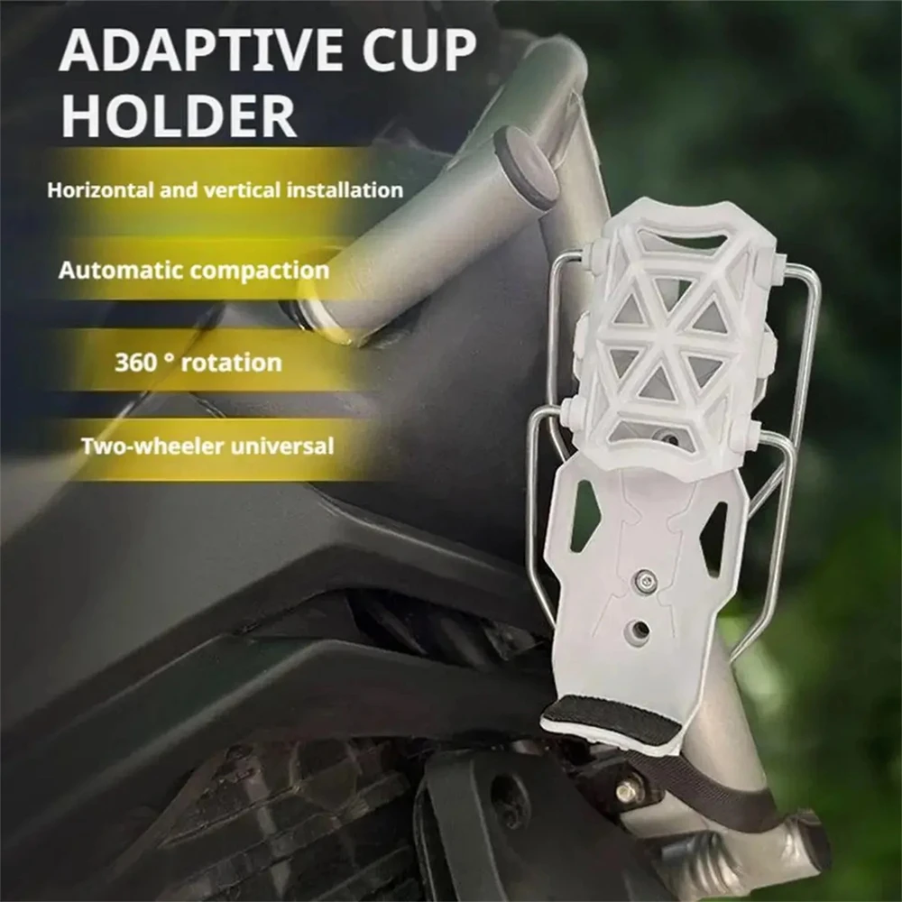Soporte para botella de agua con espejo de manillar ajustable, portavasos para motocicleta, soporte Universal para jaula de bebidas para Ciclismo de Carretera MTB, ATV - imagen 2