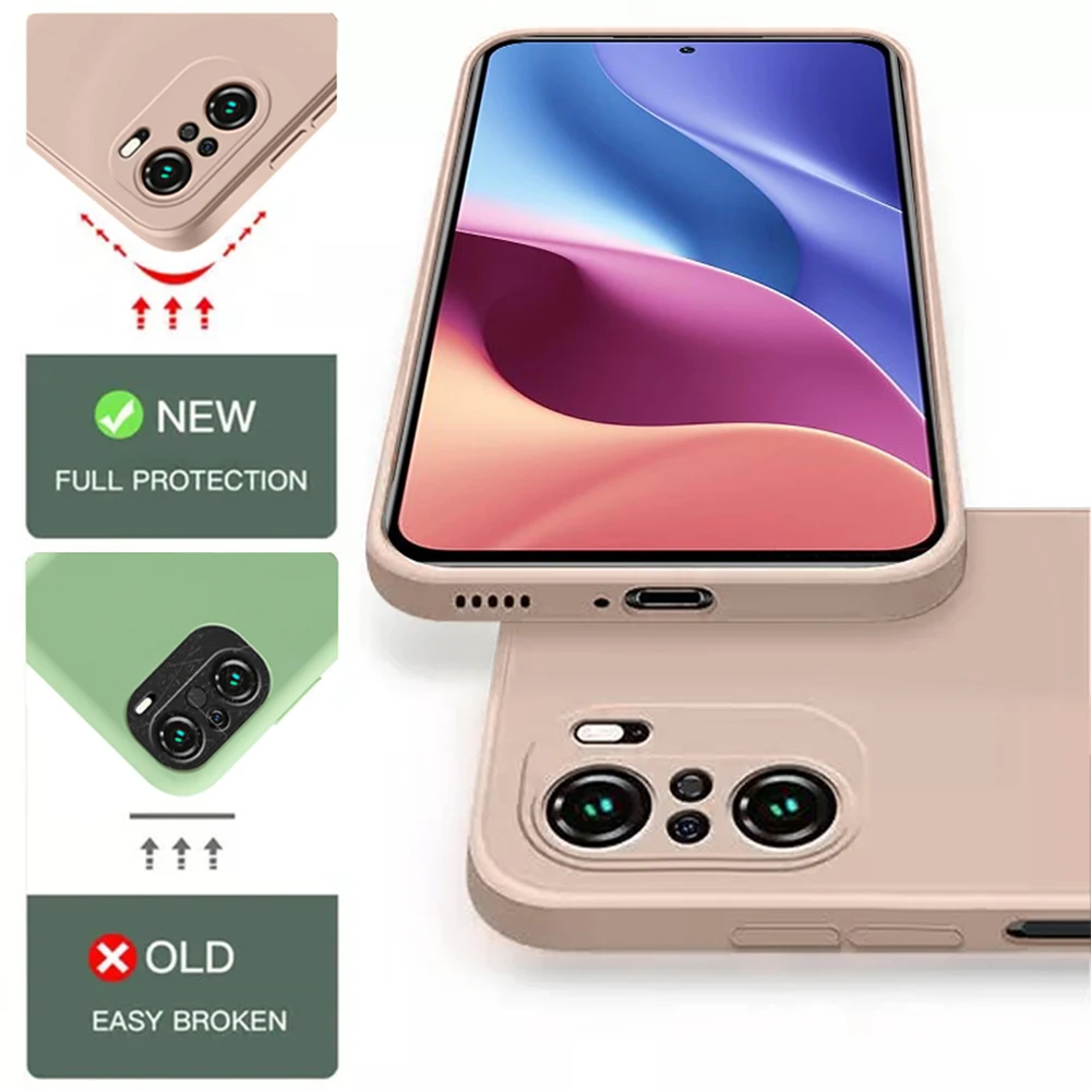 Funda de silicona líquida cuadrada Original para Xiaomi POCO F2 Pro, lente de cámara protectora, funda trasera de teléfono suave F2Pro, armadura a prueba de golpes - imagen 5