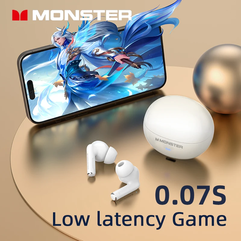 Monster MQT39 auriculares inalámbricos Bluetooth 6,0 TWS auriculares estéreo de alta fidelidad auriculares para juegos con reducción de ruido auriculares deportivos con micrófono - imagen 5
