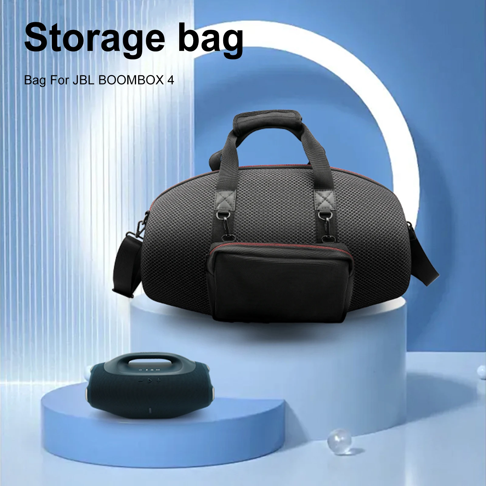 Bolsa de transporte de viaje portátil con correas ajustables, bolsa de almacenamiento portátil, caja de almacenamiento de Audio portátil a prueba de golpes para JBL Boombox 4 - imagen 3
