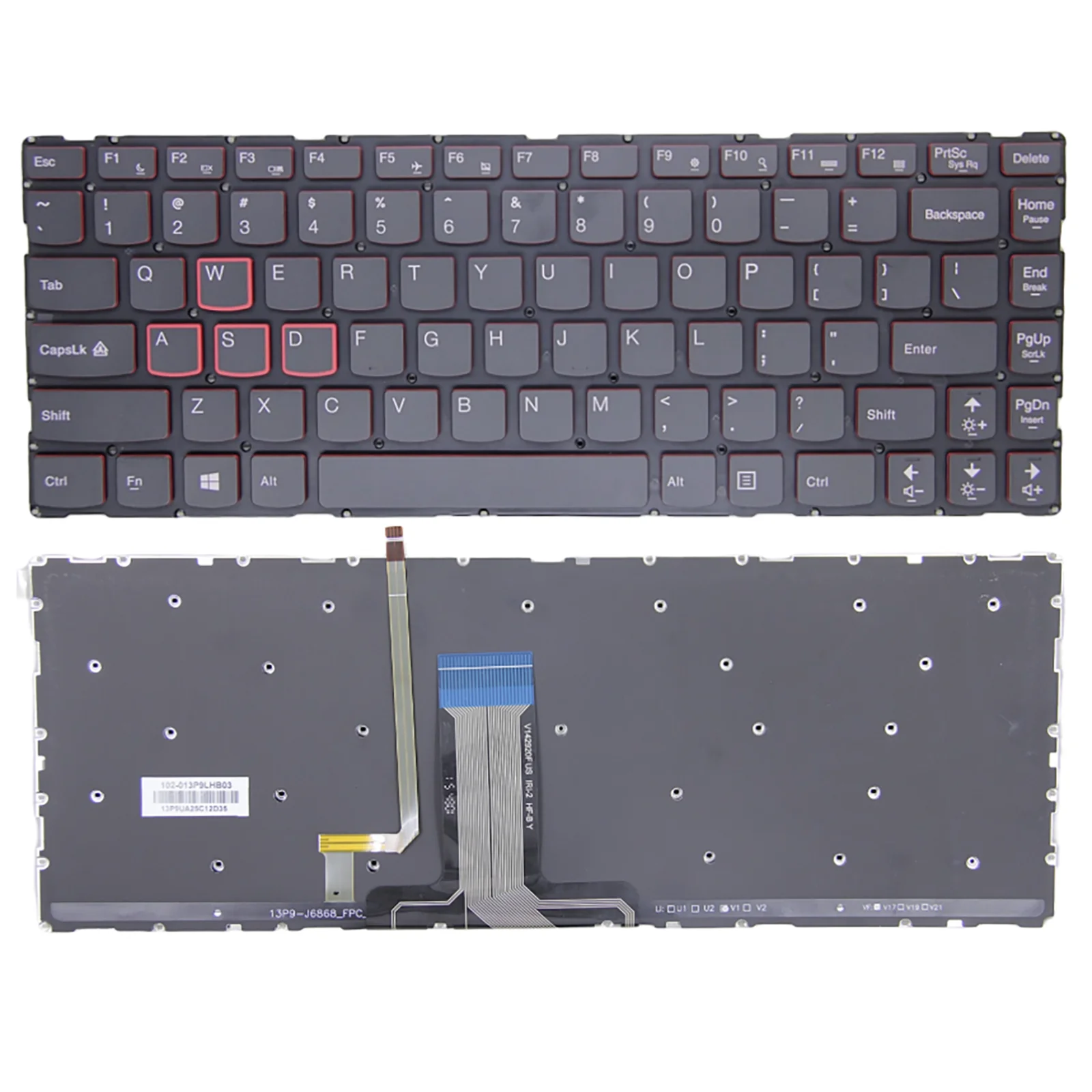Diseño estadounidense para teclado de ordenador portátil Lenovo Rescuer 14ISK Y40-70 Y40-80 Y40P Y700-14ISK