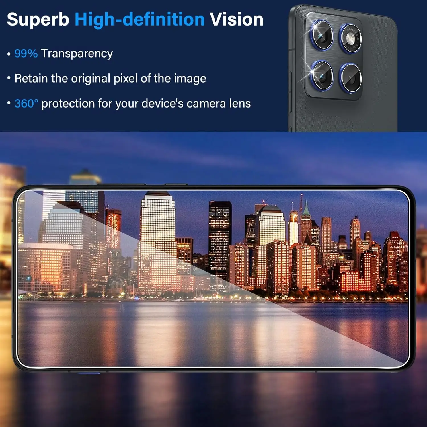 Protectores de pantalla 2.5D 9H para Moto Edge 70 película protectora de lente de cámara para Motorola Edge 70 X70 Air - imagen 5