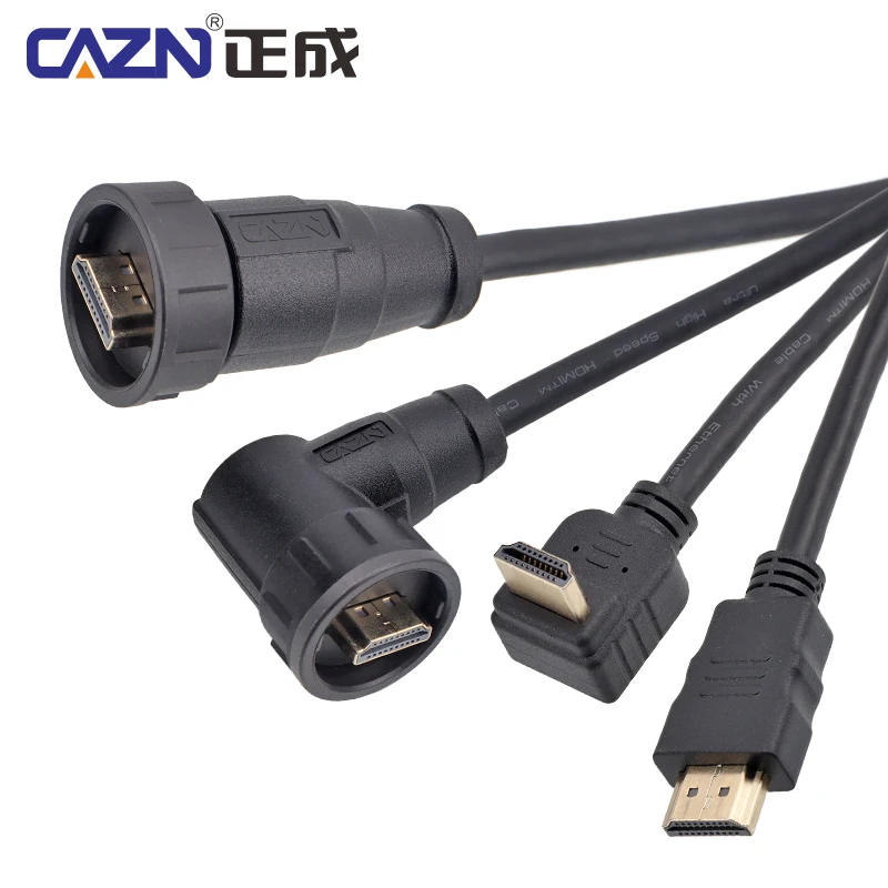 Conector de interfaz multimedia resistente al agua Tipo bayoneta Cabeza recta con enchufe de cable - Accesorio de transmisión de datos duradero - imagen 2