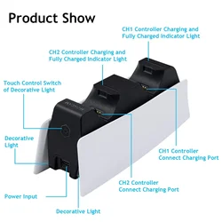 Base de Carga Dual PS5 con LED – Carga Rápida
