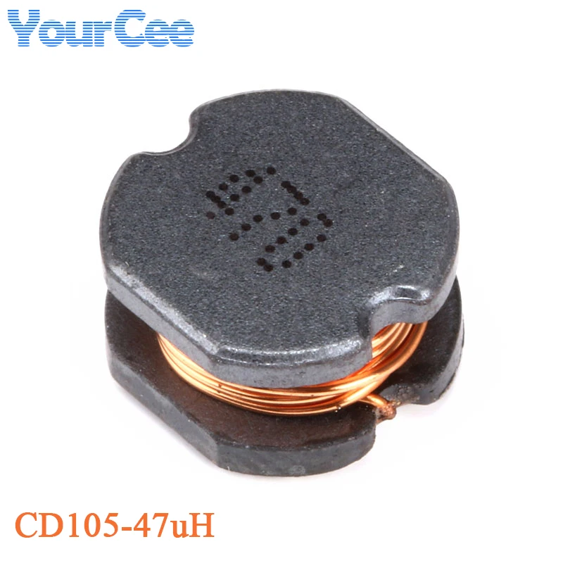 10 Uds CD105 SMD Inductor de potencia bobinado de alambre 10UH(100) 22uH(220) 47uH(470) 100uH(101) Chip Inductor SMD de inductancia - imagen 5