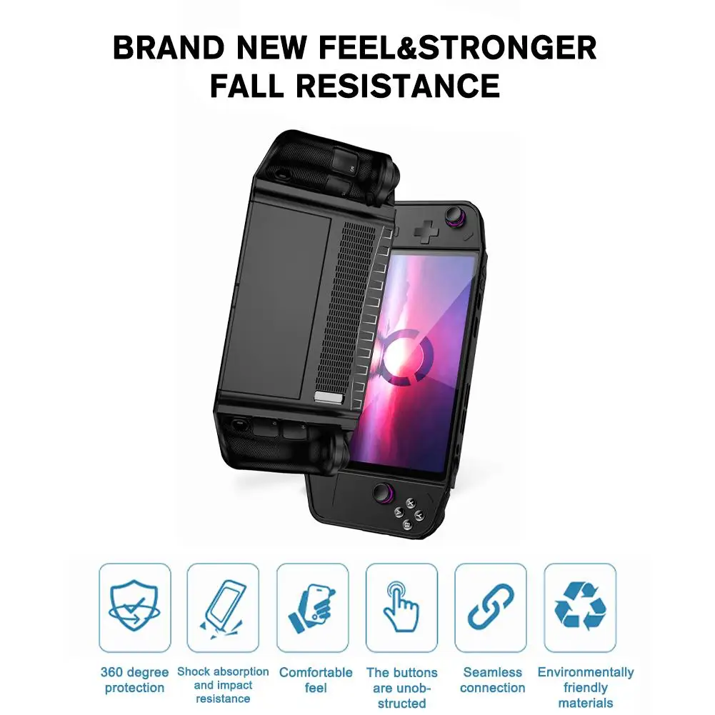 Tpu para consola de juegos Legion Go, cubierta protectora anticaída a prueba de golpes para accesorios de juego Legion Go J4o7