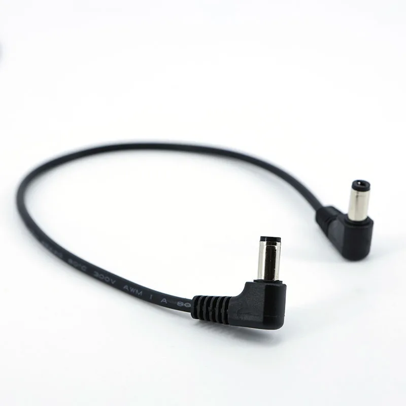 30cm 1m 2m DC macho a macho cable de alimentación de doble ángel enchufe en forma de L 5,5X2,1mm 5,5*2,1 90 conector de cable Jack de ángulo recto 22AWG 3A - imagen 5