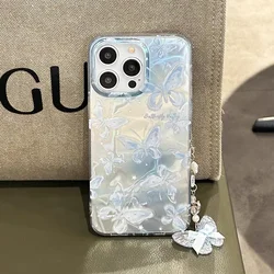 Funda OPPO Reno y Realme con Colgante Mariposa de Perla