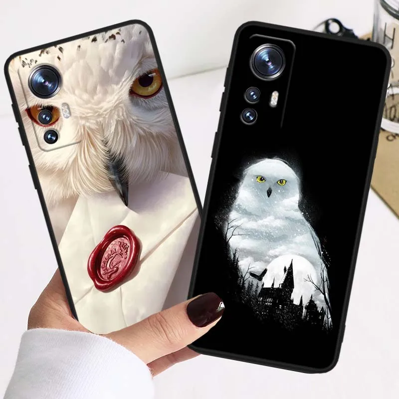 Funda mágica de búho artístico para Xiaomi Mi 17 15 14 14T 13 12 11 13T 12T 11T 12X Lite Ultra Pro Max 5G funda de teléfono negra - imagen 2