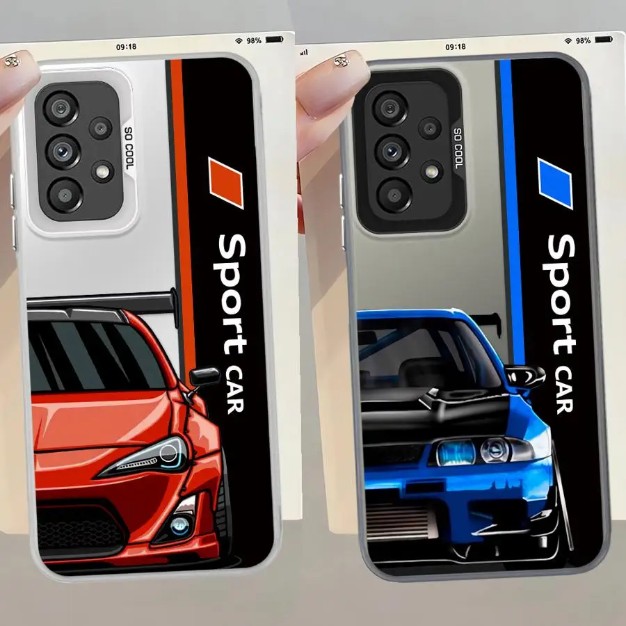 Funda trasera para teléfono Samsung Galaxy A16 A02 A15 A14 A12 A50 A06 A04e A03 A11 A13 A20s Sport Car