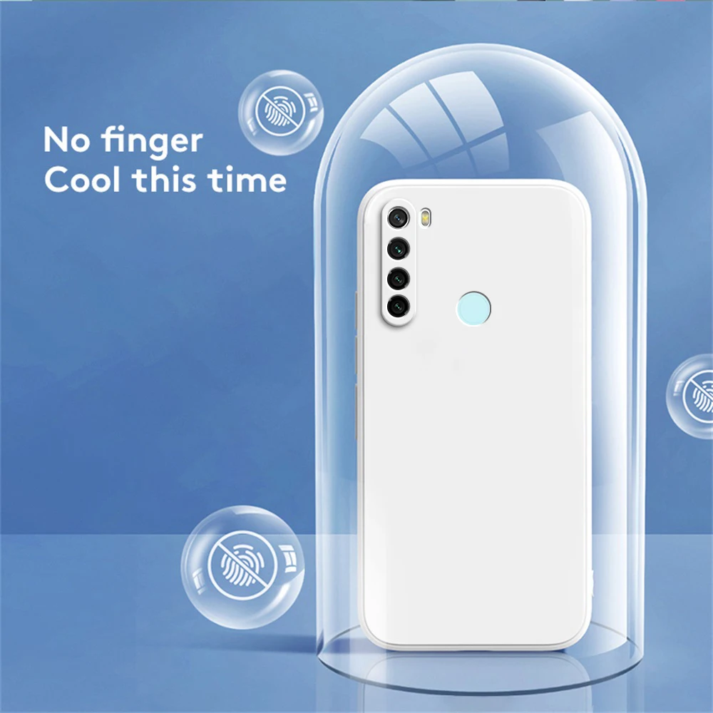 Funda Simple de Color caramelo para Xiaomi Redmi Note 8 Note8 Pro 8Pro Funda de silicona líquida suave a prueba de golpes cubierta trasera accesorios para teléfono - imagen 3