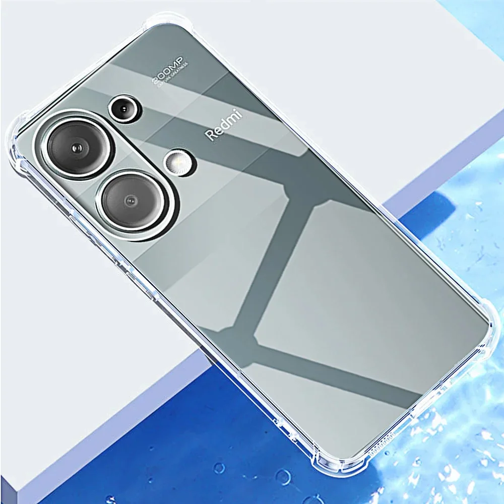 Funda protectora de teléfono Original transparente a prueba de golpes para Xiaomi Redmi Note 13 Pro Note13 Pro Plus 13C funda Poco M6Pro 4G X6 Pro 5G - imagen 3
