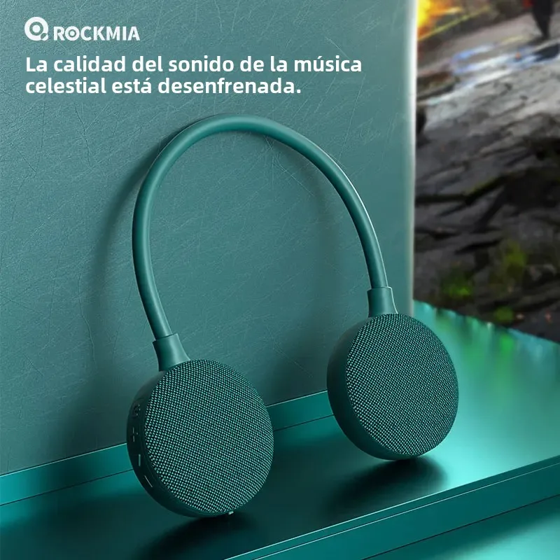 Rockmia EBS-906 Altavoz de cuello Bluetooth 5,0 reproductor de música inalámbrico portátil con tarjeta TF para caminar al aire libre en casa ciclismo - imagen 5