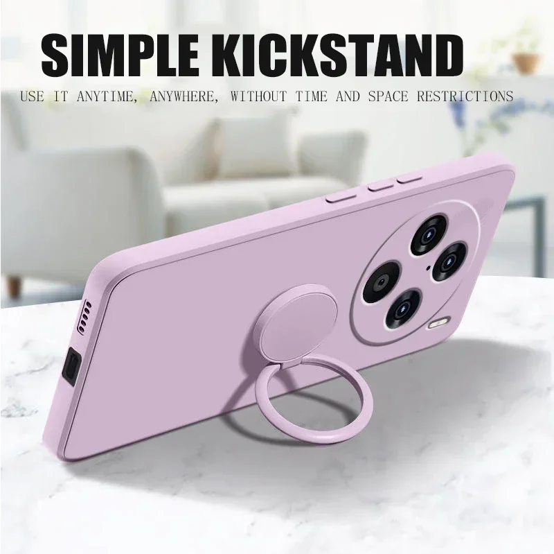 Para Vivo X300 Pro anillo de silicona líquida soporte funda de teléfono para Vivo X200 FE X200 Ultra X100 soporte de cordón cubierta protectora trasera - imagen 5