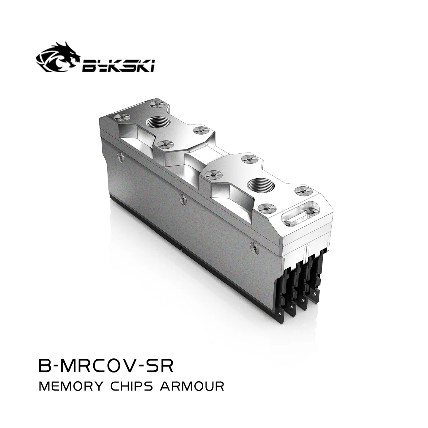 Bloque de agua con memoria de servidor Bykski, uso para DDR4 DDR5, doble o 4 canales, 2 uds., 4 Uds. RAM, radiador de cobre plateado B-MRCOV-SR