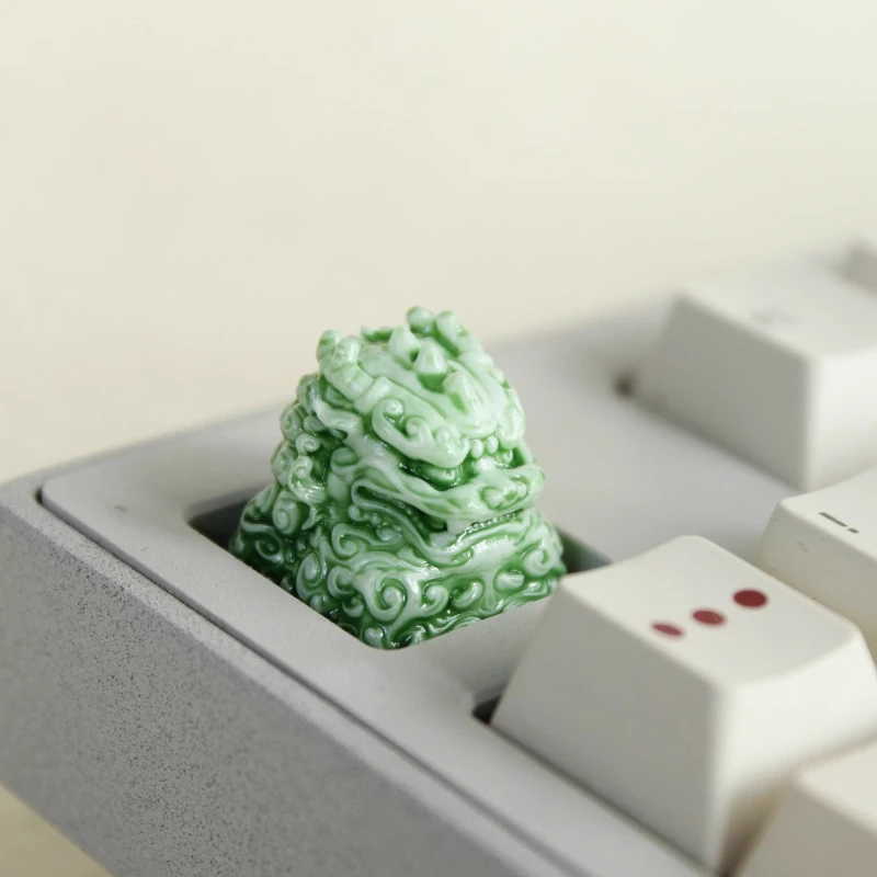 Teclas de teclado de estilo creativo Patrón Kirin Diseño retro y de dibujos animados Material de resina Regalo personalizado para un amigo con teclados KIWI - imagen 3