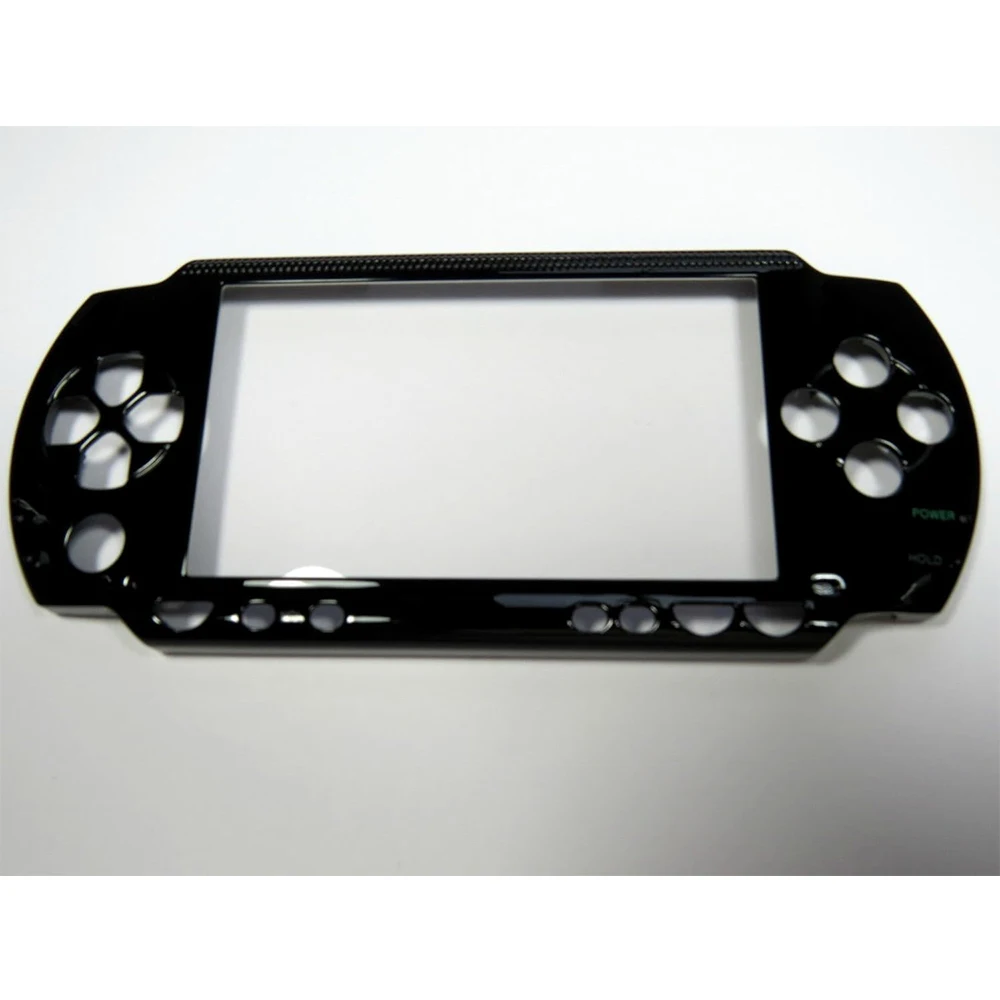 Nueva pieza de carcasa de cubierta de placa frontal de reparación para consola PSP 1000 1001 negra - imagen 3