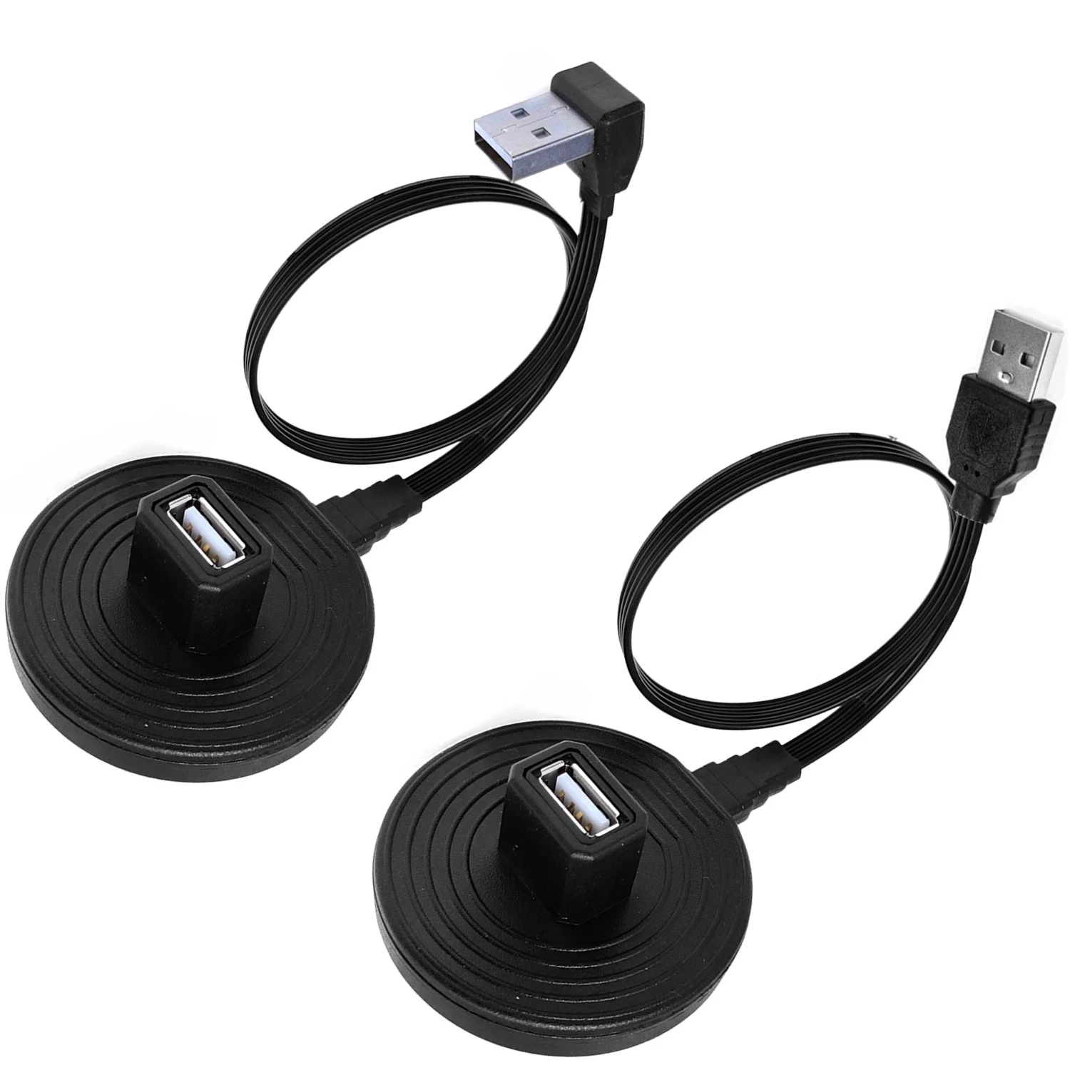 Cable de carga de datos de extensión de enchufe USB 2,0 tipo A de escritorio de 1m con Base de soporte blindado 20CM 30CM 50CM - imagen 2