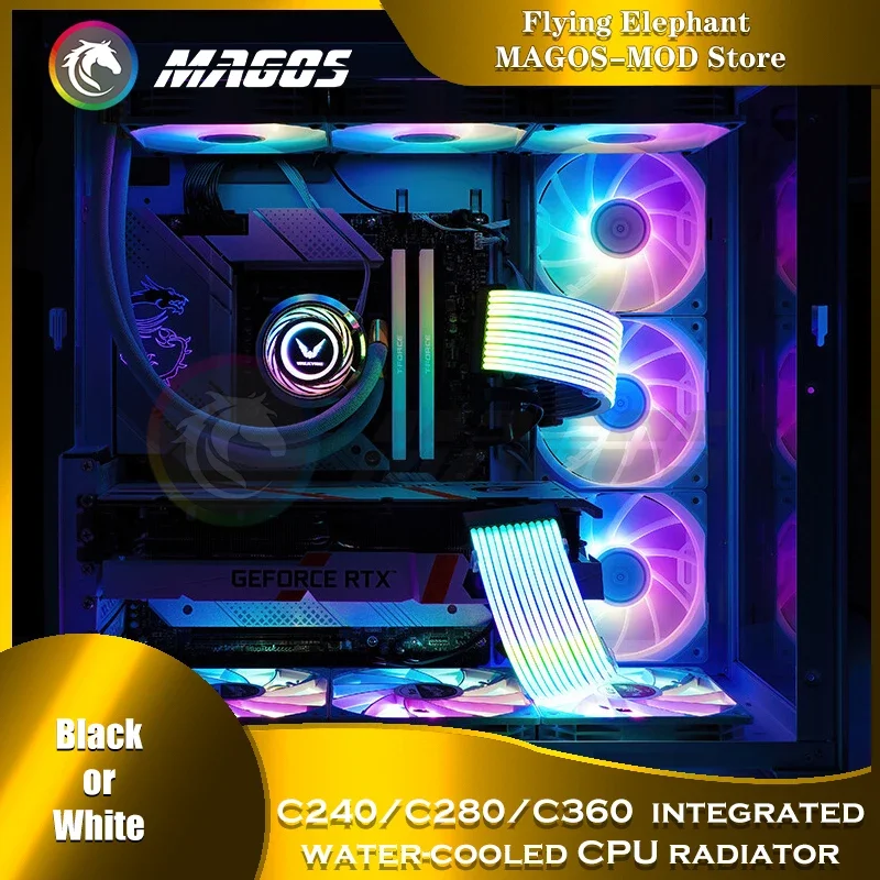 VALKYRIE TDP 300W RGB enfriador de agua 360mm todo en uno CPU refrigeración líquida radiador refrigerado por agua para 115X 1200 1700 AMD