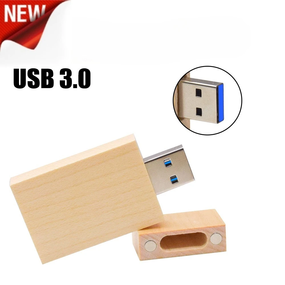 Unidad Flash USB 3,0 de alta velocidad, memoria de madera Natural, 64GB, 32GB, Redwood, 16GB, 8GB, fotografía de boda, regalo creativo
