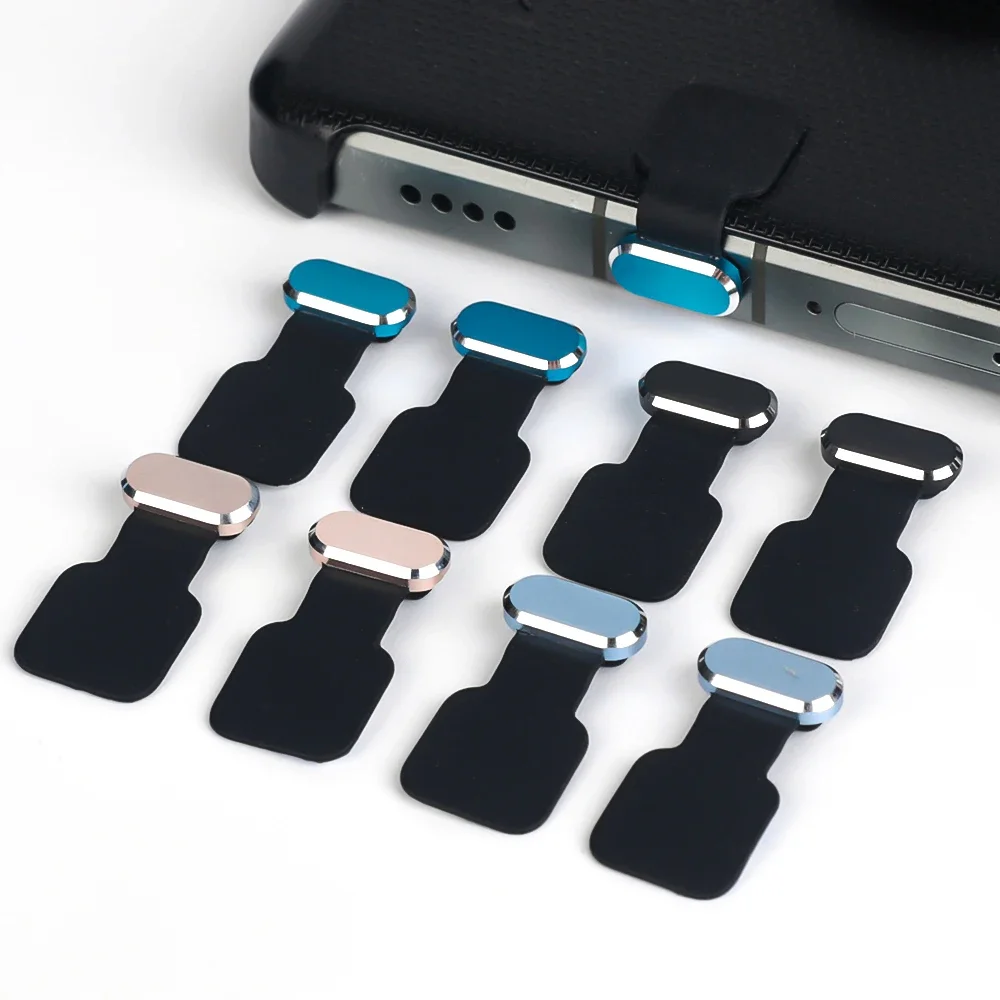 Tapones antipolvo adhesivos antipérdida para Apple IPhone 15/15 Pro Max/15 Plus/15 Pro, puerto de carga Universal tipo C, tapa protectora - imagen 4