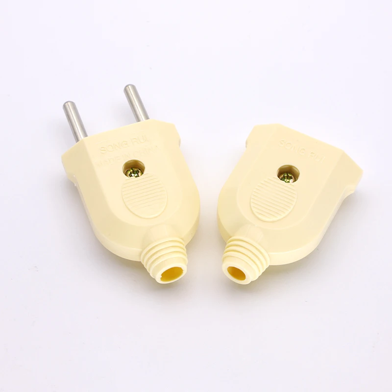 8 uds/4 pares UE europea 2 pines macho/hembra AC enchufe de alimentación eléctrica adaptador 4,0mm UE conector de enchufe de pie redondo DIY - imagen 5
