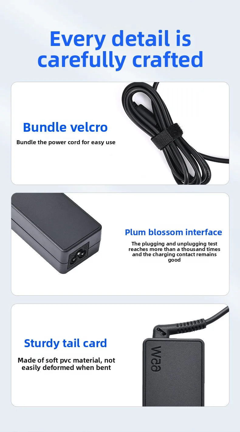 Cargador de ordenador portátil de CA de 20V 3.25A 65W 4,0*1,7mm para Lenovo IdeaPad 330s 320 100-15 B50-10 YOGA 710 510-14ISK Redmibook 14 13 adaptador - imagen 5