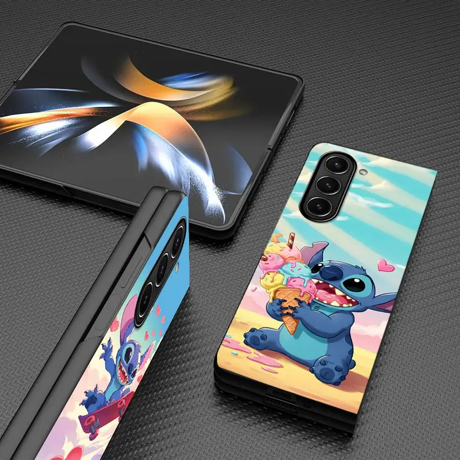 Funda trasera de teléfono para Samsung Galaxy Z Fold 7 6 5 4 3 ZFold3 ZFold4 ZFold5 ZFold6 ZFold7 Disney Stitch - imagen 3