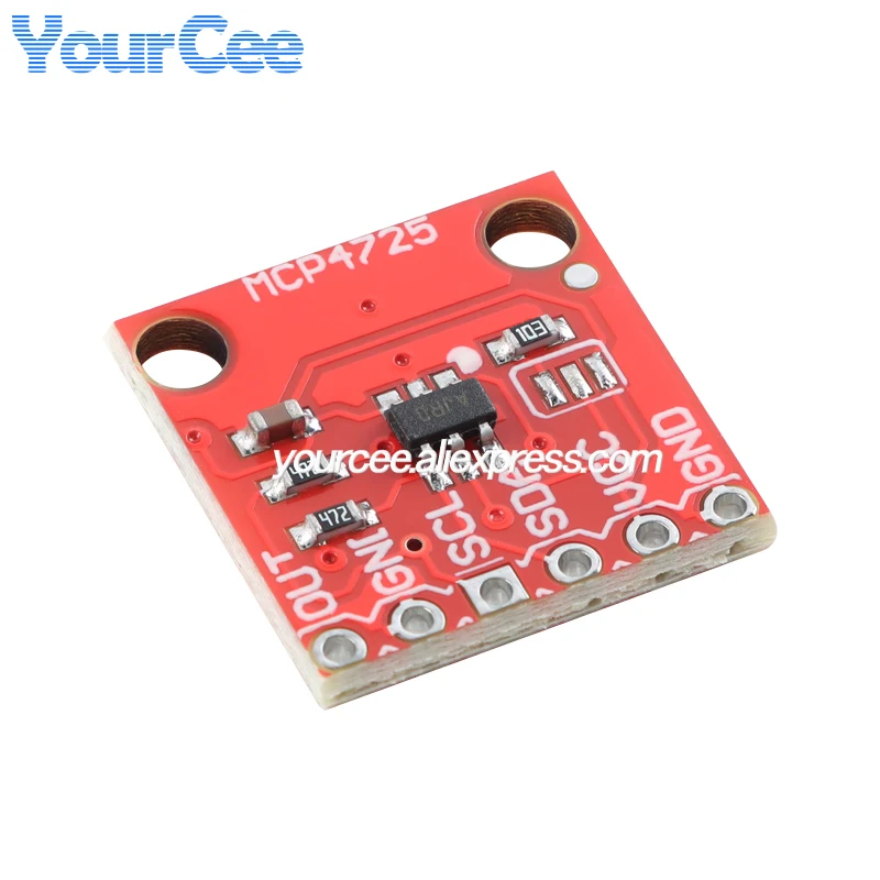 Módulo de conversión DAC MCP4725, interfaz I2C, resolución de 12 bits, placa convertidora D/A digital a analógico, 2,7-5,5 V, 10 Uds./1 ud. - imagen 2