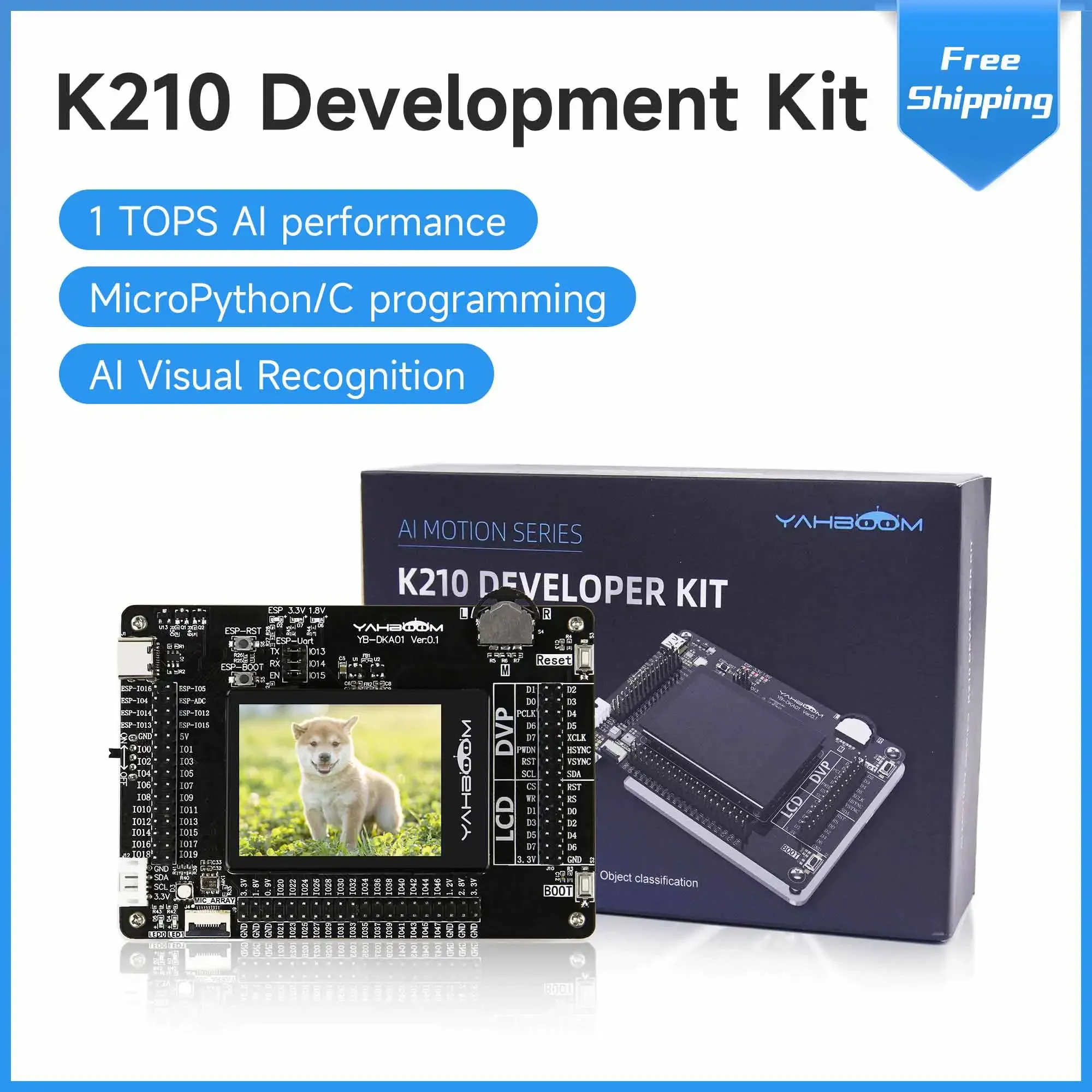Yahboom K210 Kit de desarrollador compatible con programación MicroPython en idioma C para reconocimiento Visual AI detección facial de aprendizaje profundo - imagen 2