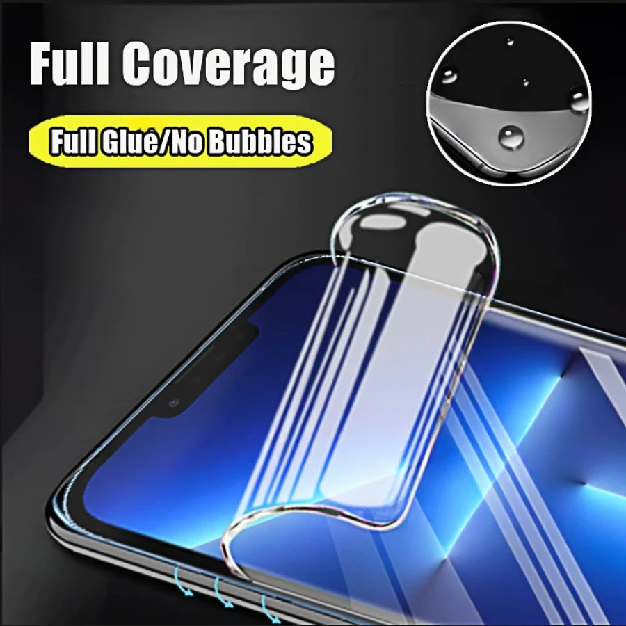 4-1 Uds para Apple Iphone 13 12 11 8 7 6 6s Pro Max Plus Mini Protector de pantalla película de hidrogel suave para Iphone 13ProMax 13mini 13pro - imagen 3