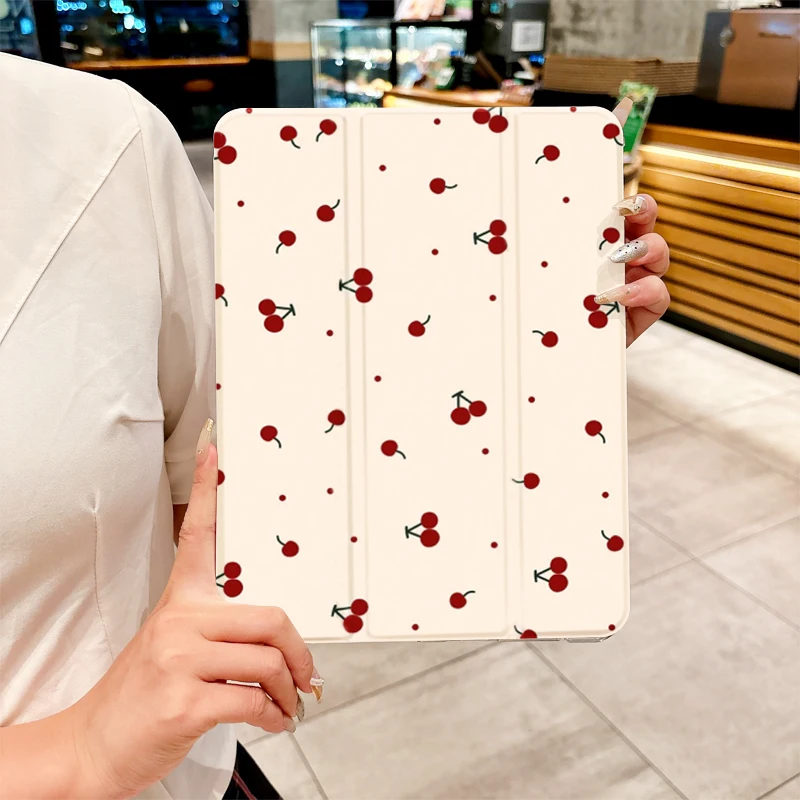 Funda ins con diseño de cereza para iPad pro 10/11 pulgadas 2020/6/7th /8th /Air 3rd/Air 4th/9th gen/Air 5th Gen 2022/Air 11 - imagen 2