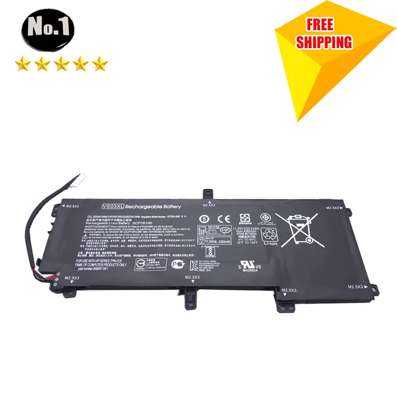 Venta al por mayor nueva batería genuina para ordenador portátil VS03XL para HP ENVY 15-AS108TU 15-AS109TU 15-AS110TU 15-AS119TU AS014WM TPN-I125 HSTNN-UB6Y