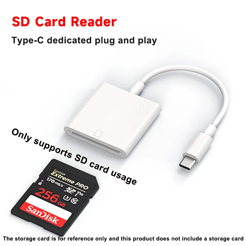 Adaptador de lector de tarjetas de memoria USB tipo C SD TF para Samsung Huawei XiaoMi SD lector de tarjetas TF convertidor de datos para Macbook teléfono portátil - imagen 2