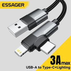 Cable Essager USB-C a Lightning Acodado de Carga Rápida