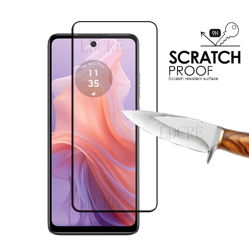 Vidrio 6 en 1 para Motorola Moto E14 para Moto E14 E 14, película de vidrio templado, Protector de pantalla completo 9H para lente de Moto E14 - imagen 3