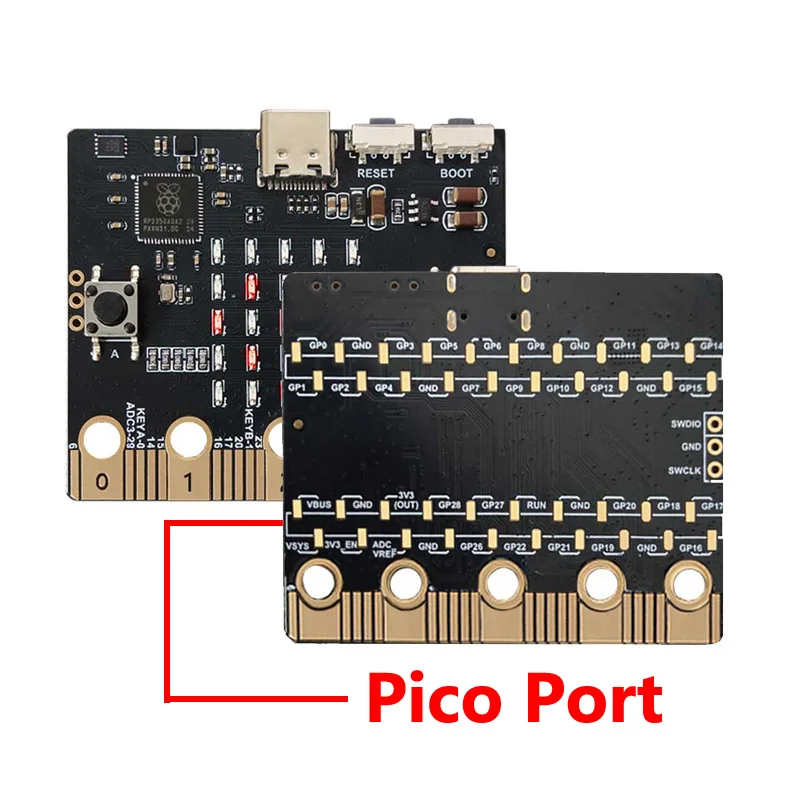 Raspberry Pi Pico 2 RP2350 bit placa tamaño puerto alto Compatible con BBC Micro:bit Placa de desarrollo - imagen 2