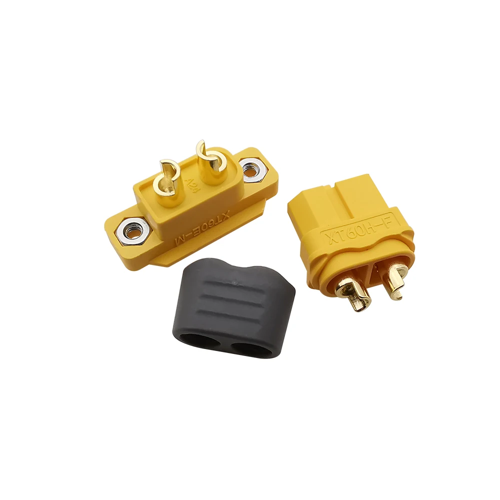 10 pares XT60E XT60H macho hembra enchufe XT60 bala montaje en Panel tornillo conector de clavija fija para RC Lipo batería FPV multicóptero - imagen 2