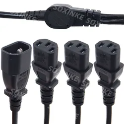 Divisor C14 Macho a 3x C13 – Cable Alimentación 250V/10A