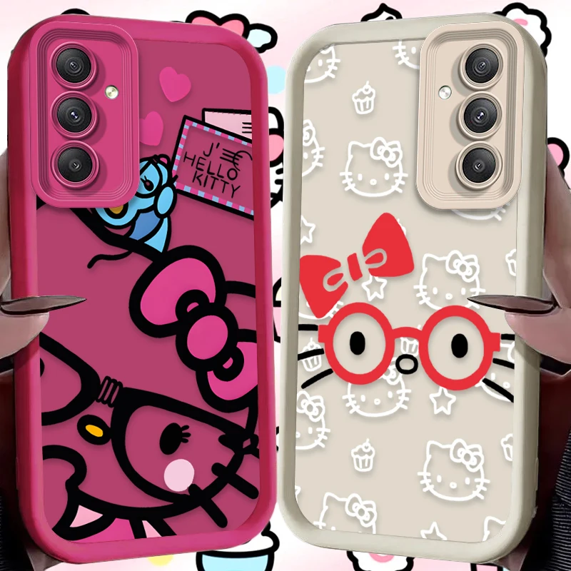 Funda de pantalla completa de Hello Kitty para Samsung Galaxy A54 A05S A05 A34 A24 A14 A53 A33 A23 A13 A52 A52S A32 A22 A12 A71 A51 A31