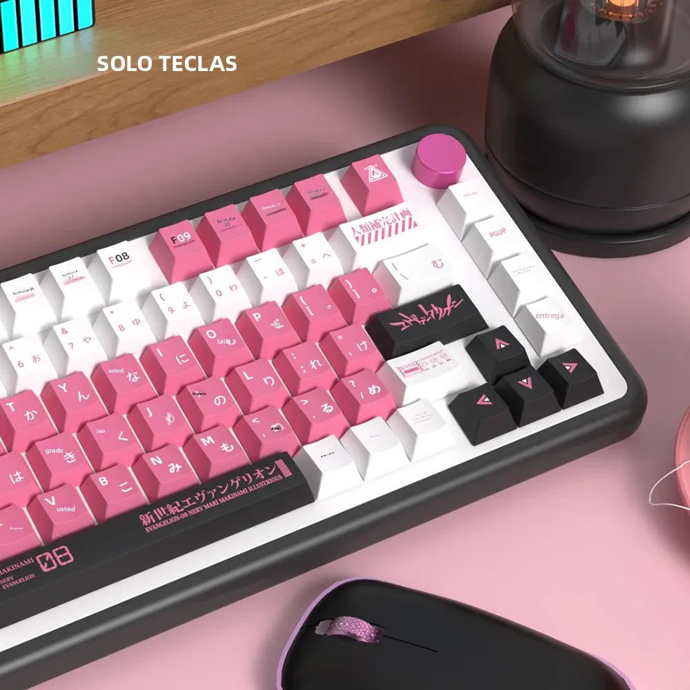 Teclas personalizadas de Anime español/francés/alemán/japonés/coreano/ruso, perfil de cereza, diseño ISO para teclado mecánico - imagen 5
