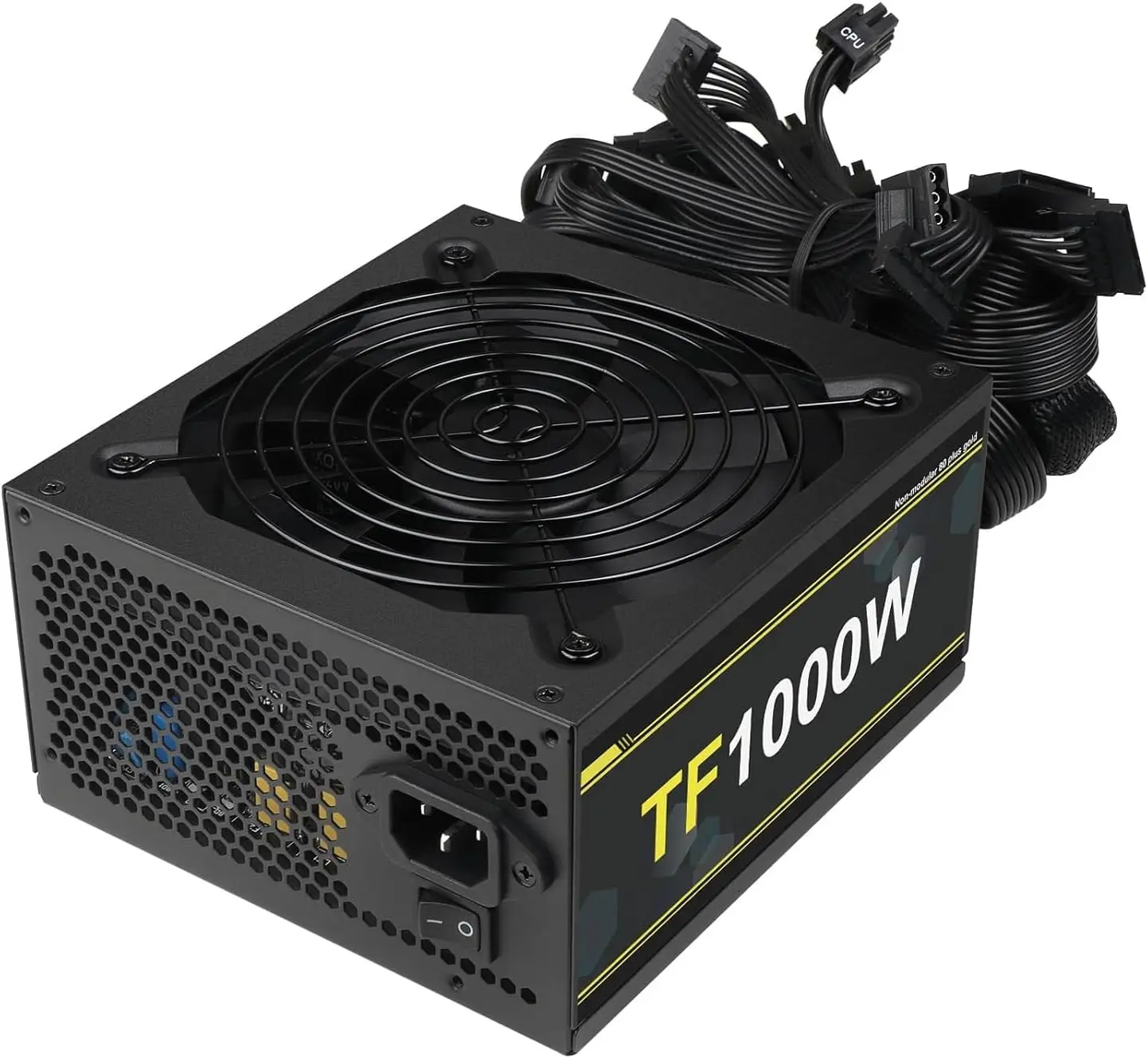 T.F.SKYWINDINTL Fuente de alimentación de 1000 W Voltaje total 100-240 V PFC activo PSU para juegos Fuentes de alimentación para computadora no modulares 80 Plus Gold