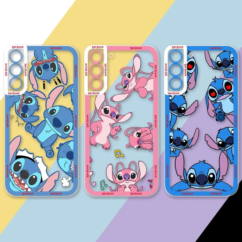 Niedlicher Stich Engel L-Lilo & Stich Handy hülle für Samsung Galaxy S24 S23 S22 S21 S20 Fe S10 Note 20 10 Ultra Plus Pro Lite Abdeckung