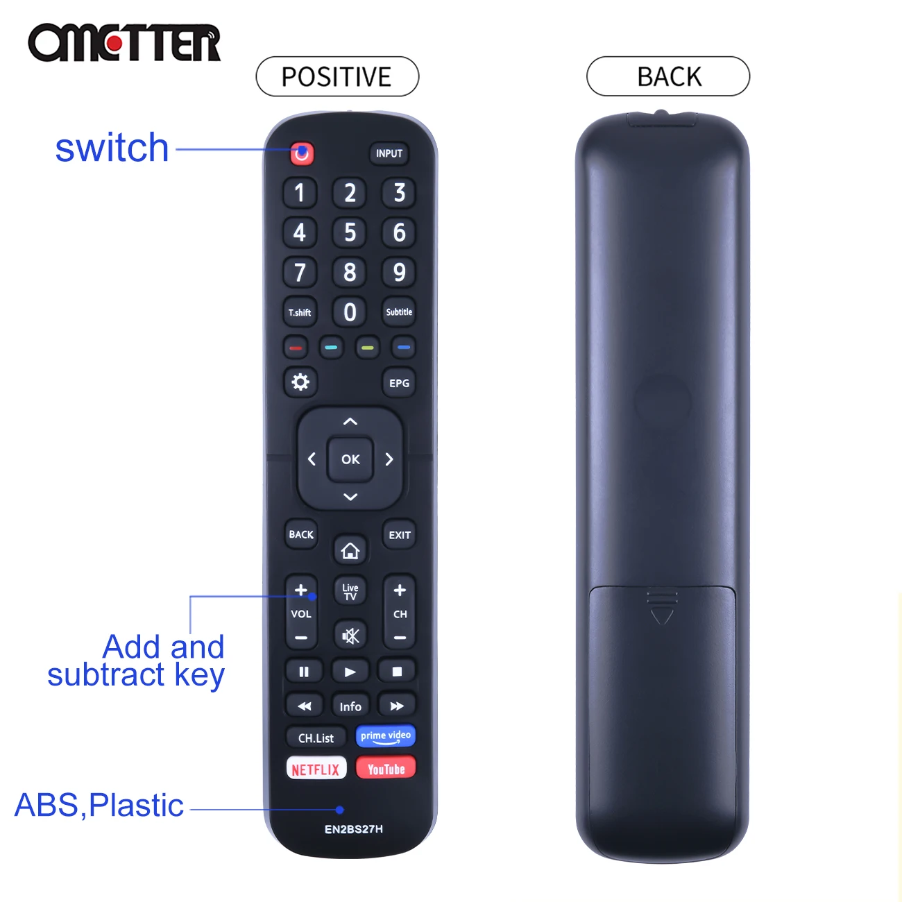 Nuevo Control remoto EN2BS27H para Hisense Smart LED TV NETFLIX YouTube 50R5 55R5 58R5 65R5 58S5 65R6 65S8 75R6 75S8 - imagen 5