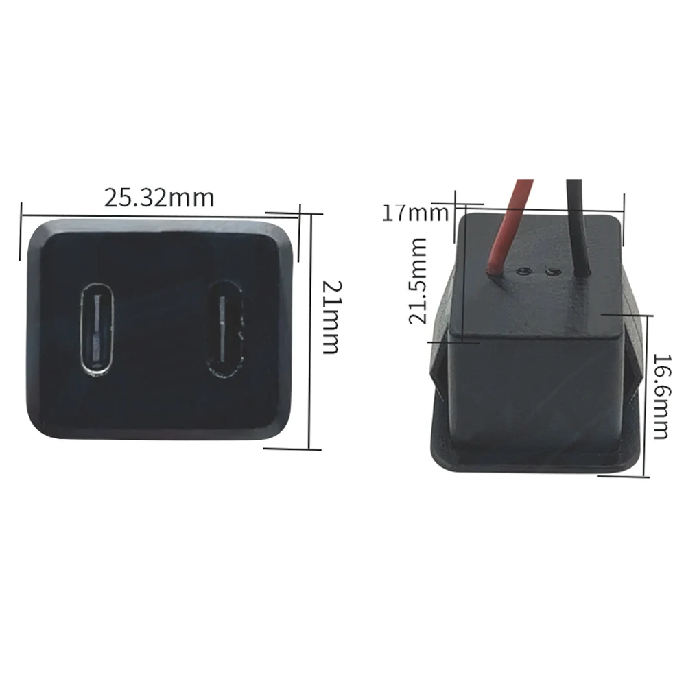 Toma de corriente de doble capa con conector de Cable, Base hembra tipo c, 20V, 5A, TYPE-C - imagen 4