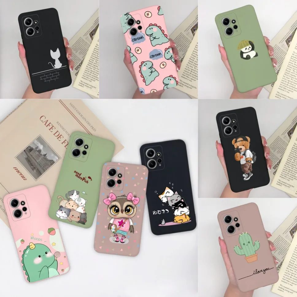 Funda de dibujos animados para Xiaomi Redmi Note 12 Pro Plus 4G 5G Funda de teléfono suave TPU Linda Funda mate Coque para Redmi Note12Pro + Funda Capa