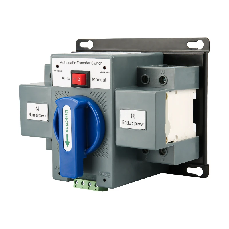Interruptor de transferencia automática ATS 2P 63A 220V 110V interruptor de cambio Manual de doble potencia disyuntor en miniatura - imagen 2