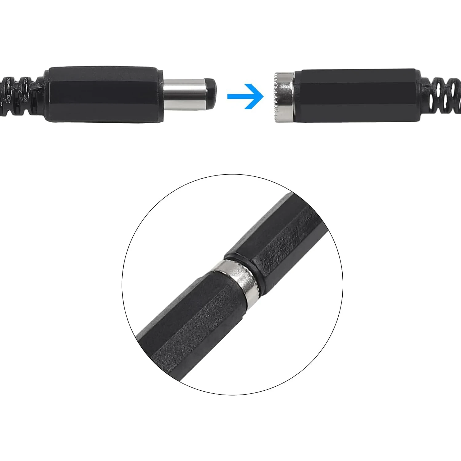 10 pares de enchufe CC 5,5mm x 2,1mm hembra DC barril Jack soldadura conectores CC 5,5x2,1mm enchufe de alimentación CC macho hembra - imagen 3