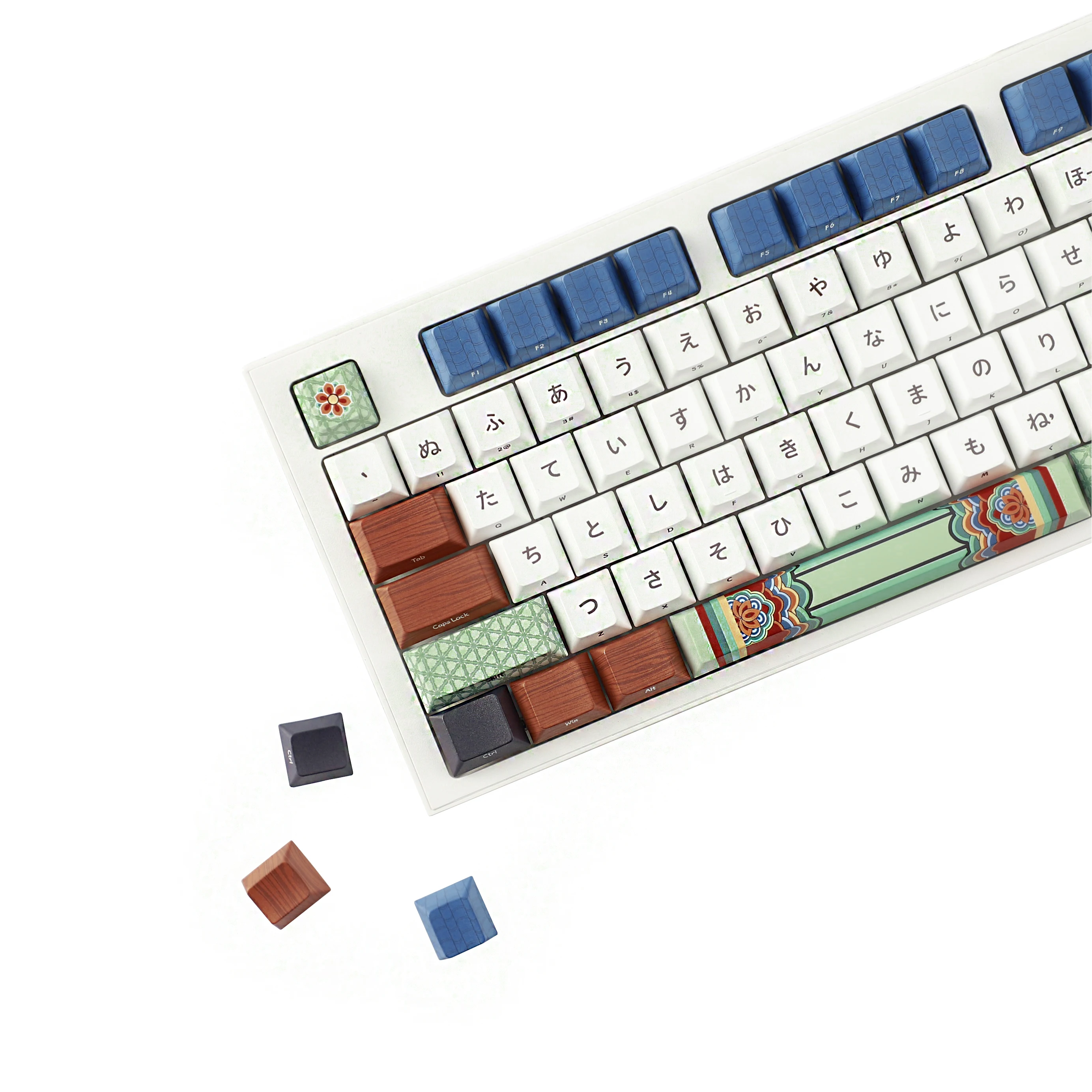 YMDK 139 Florero Retro, perfil de cereza japonés ruso, tinte PBT, teclas de Color de impresión lateral superior para teclado mecánico MX Switche - imagen 5